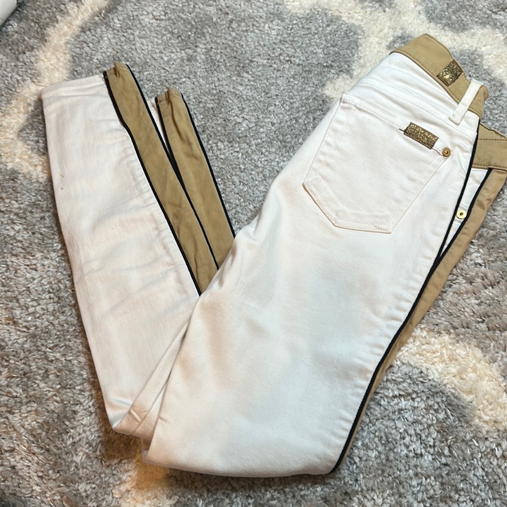 EUC 7 for all mankind off white tuxedo pants size 26